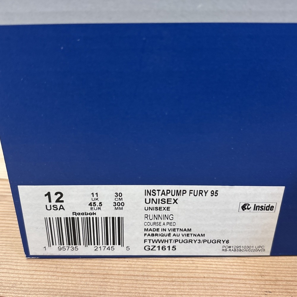 Reebok Men's Instapump Fury 95 White Glow in the Dark Size 12 Sneakers Pump - Picture 10 of 10